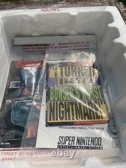 Super Nintendo SNES Console System, Complete In Original Box Mario Kart, Manuals