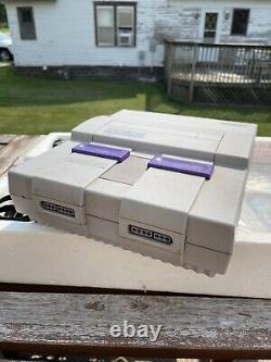Super Nintendo SNES Console System, Complete In Original Box Mario Kart, Manuals