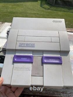 Super Nintendo SNES Console System, Complete In Original Box Mario Kart, Manuals
