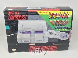 Super Nintendo SNES Console System F-Zero Target Edition Complete In Box, Tested