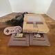 Super Nintendo Snes Console System Sns-001 With A/v, Power Cord + 2 Games Tested
