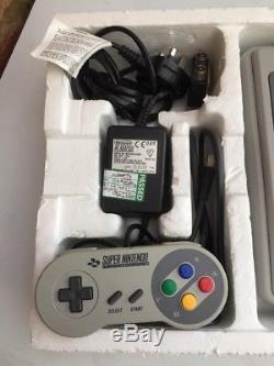 Super Nintendo SNES Console / Tested Working / Clean / White Box Sleeve