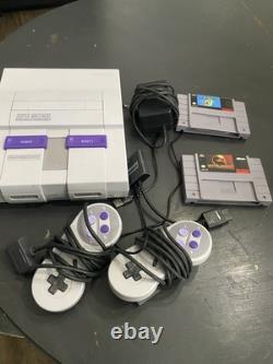 Super Nintendo SNES Console With Controllers And Games