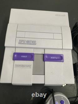 Super Nintendo SNES Console With Controllers And Games