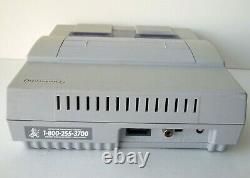 Super Nintendo SNES Console With Game Controller Cords Original System Bundle