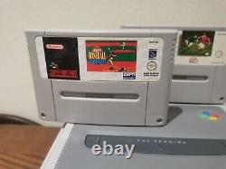 Super Nintendo SNES Console With Leads & Controller & 2 Games Bundle Grey PAL