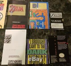 Super Nintendo SNES Console Zelda Control set Game CIB Complete In Box