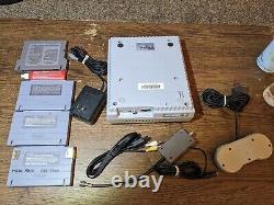 Super Nintendo SNES Console + games & Controller + Adapter Bundle Working snes