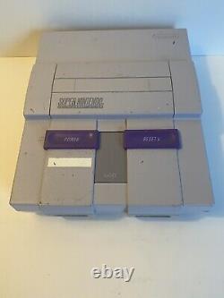 Super Nintendo SNES Console w 2 Controllers & 2 Mario Games. Tested & Working