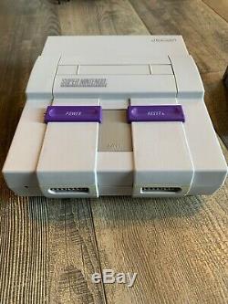 Super Nintendo SNES Console with 2 Controllers, 4 Games, RF Switch, AV RCA SNS-001