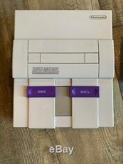 Super Nintendo SNES Console with 2 Controllers, 4 Games, RF Switch, AV RCA SNS-001