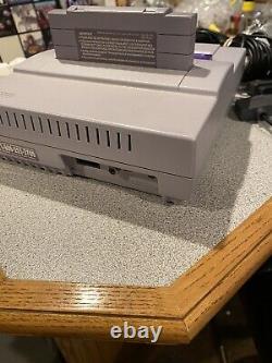 Super Nintendo SNES Console with 2 controllers & 2 games! Tested, sanitized