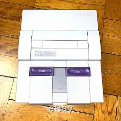 Super Nintendo SNES Console with OEM Controllers + with Mario Kart & Donkey Kong