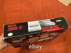 Super Nintendo SNES Control Set Console Original Box & Styrofoam Insert RARE