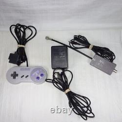 Super Nintendo SNES + Controller + 4 games + cables (SNS-001) TESTED WORKING