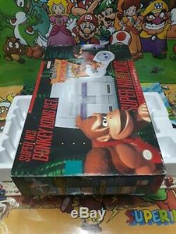 Super Nintendo SNES Donkey Kong Set Console Box & Foam & papers Only Rare