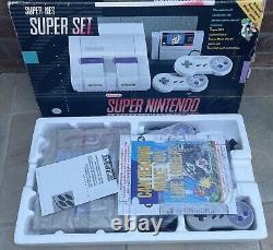 Super Nintendo/SNES Entertainment System Complete With Inlay + Mario +NTSC/USA
