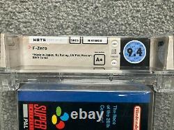Super Nintendo SNES F-Zero 1991 Factory Sealed WATA Graded 9.4 A+ MIB MISB New