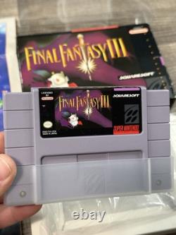 Super Nintendo SNES Final Fantasy III Video Game With Box Manual And Map