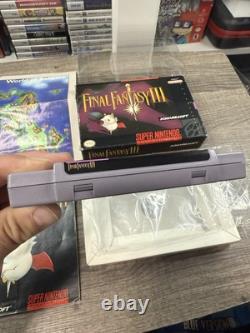 Super Nintendo SNES Final Fantasy III Video Game With Box Manual And Map