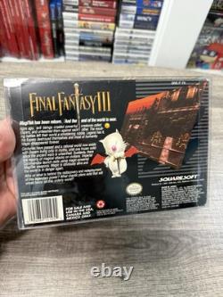 Super Nintendo SNES Final Fantasy III Video Game With Box Manual And Map