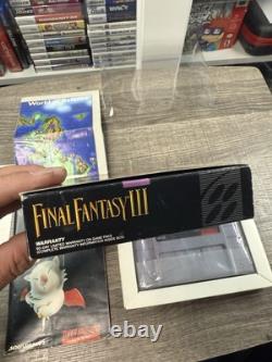 Super Nintendo SNES Final Fantasy III Video Game With Box Manual And Map