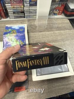 Super Nintendo SNES Final Fantasy III Video Game With Box Manual And Map