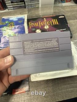 Super Nintendo SNES Final Fantasy III Video Game With Box Manual And Map