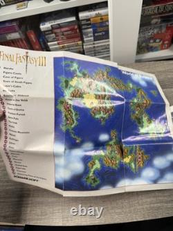 Super Nintendo SNES Final Fantasy III Video Game With Box Manual And Map