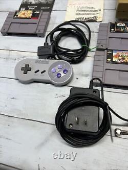 Super Nintendo SNES Game & Console Lot- 10 Games- Super Mario Starfox Tested