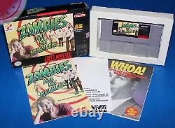 Super Nintendo SNES Game ZOMBIES ATE MY NEIGHBORS Complete in Box CIB WORKS