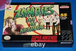 Super Nintendo SNES Game ZOMBIES ATE MY NEIGHBORS Complete in Box CIB WORKS