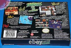 Super Nintendo SNES Game ZOMBIES ATE MY NEIGHBORS Complete in Box CIB WORKS