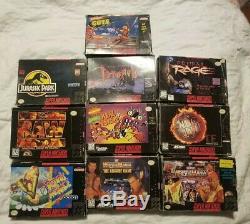 Super Nintendo SNES Games Lot Of 10 Boxed