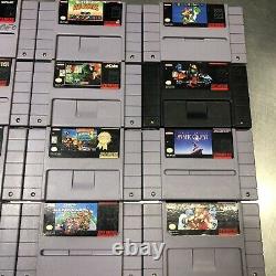 Super Nintendo SNES Games Lot Of 12 Authentic Entertainment System (TESTED)