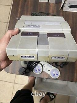 Super Nintendo SNES Gaming Console With Cords And 2 Original Controllers Tested