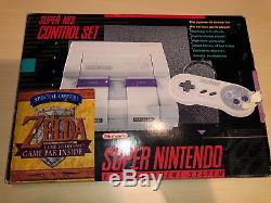 Super Nintendo SNES Gray Console Zelda Bundle Brand New