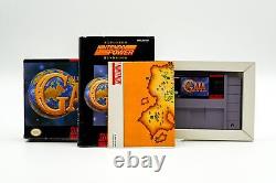 Super Nintendo SNES Illusion of Gaia Video Game Box Manual & Map 1994 Gensouki