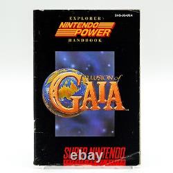 Super Nintendo SNES Illusion of Gaia Video Game Box Manual & Map 1994 Gensouki