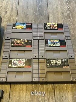 Super Nintendo SNES JR Mini Console Bundle With 2 Controllers And Games Tested