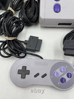 Super Nintendo SNES JR Video Game Console SNS-101 Cords Controllers Tested Works