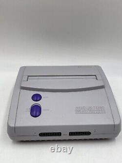 Super Nintendo SNES JR Video Game Console SNS-101 Cords Controllers Tested Works