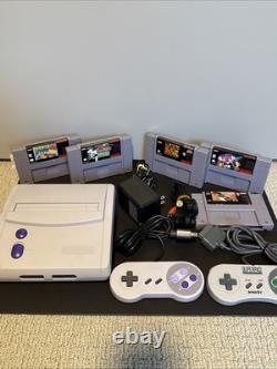 Super Nintendo SNES Jr OEM Video Game Console SNS-101, 5 Games, Complete, Tested