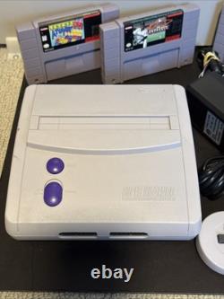 Super Nintendo SNES Jr OEM Video Game Console SNS-101, 5 Games, Complete, Tested