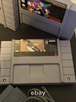 Super Nintendo SNES Jr OEM Video Game Console SNS-101, 5 Games, Complete, Tested