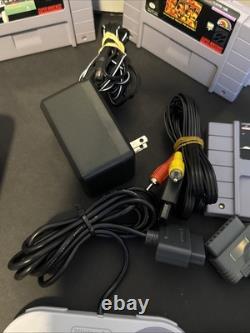 Super Nintendo SNES Jr OEM Video Game Console SNS-101, 5 Games, Complete, Tested