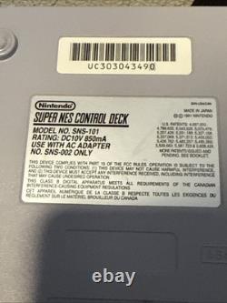 Super Nintendo SNES Jr OEM Video Game Console SNS-101, 5 Games, Complete, Tested
