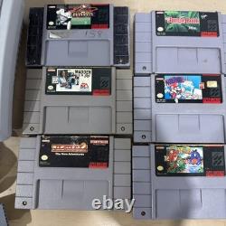 Super Nintendo SNES Jr Video Game Console SNS-101, 6 Games, Complete, Tested