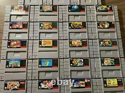 Super Nintendo, SNES LOT Mario + Yoshi + Kart + Donkey Kong Country 1+2 + Sim+