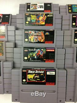 Super Nintendo (SNES) Lot of 24 Cartridges TESTED, Space Ace, Pac-Man, Batman +